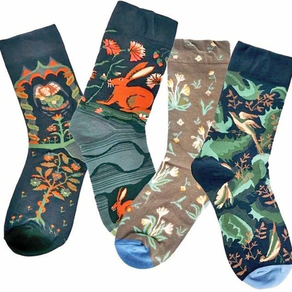 Colorful Cotton Socks 4 Pair Med - Picture 10 of 11